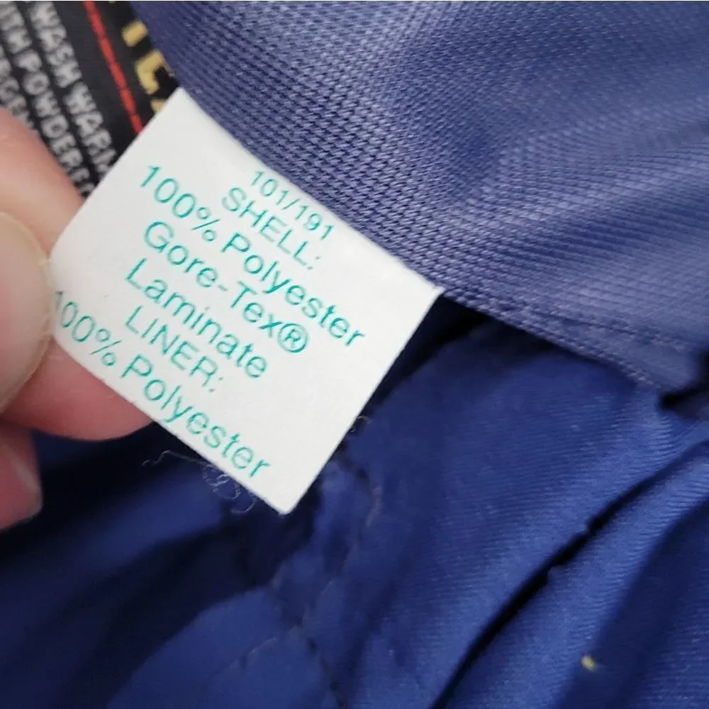 VINTAGE 80s blue gore-tex waterproof golf pants XL‎